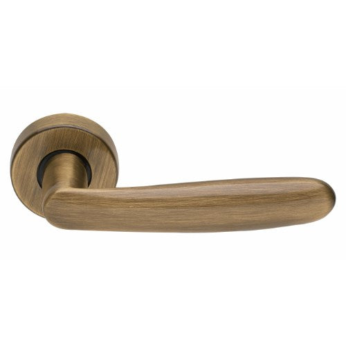 IMOLA - passage lever set square rose (50mm) without latch in Satin Bronze