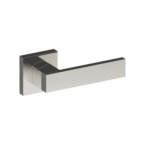 BAR Door Handles on Square Rose Concealed Fix Rose (Latch/Lock Sold Seperately) in Polished Stainless