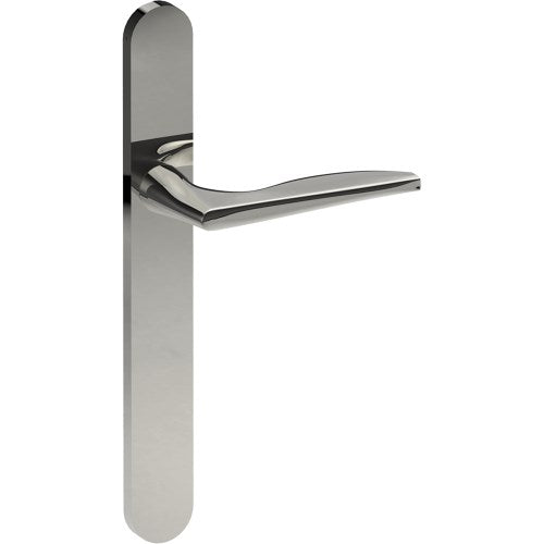 CASTILE Door Handle on B01 EXTERNAL European Standard Backplate, Concealed Fixing (Half Set)  in Polished Stainless