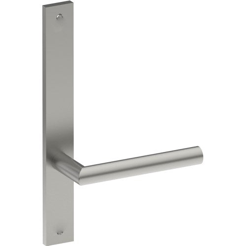 CETINA Door Handle on B02 EXTERNAL Australian Standard Backplate, Concealed Fixing (Half Set) in Satin Stainless