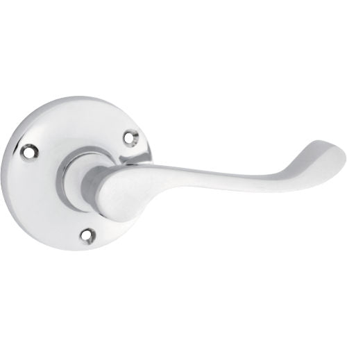 Door Lever Victorian Round Rose Pair Chrome Plated D63xP58mm

(Latch/Lock Sold Separately) in Chrome Plated