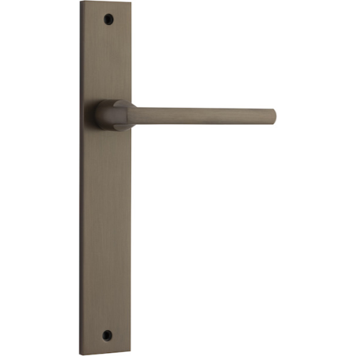 Door Lever Baltimore Rectangular Latch Signature Brass H240xW38xP55mm in Signature Brass