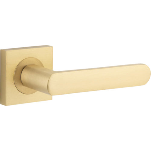Door Lever Osaka Square Rose Brushed Brass H52xW52xP55mm

(Latch/Lock Sold Separately) in Brushed Brass