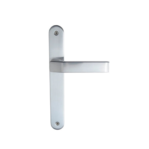 Qube Longplate Privacy Set, Includes 1143 & 1128 Privacy Turn in Satin Chrome