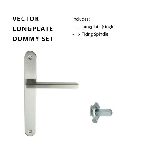 Vector Longplate Dummy Set - Right Hand in Satin Chrome