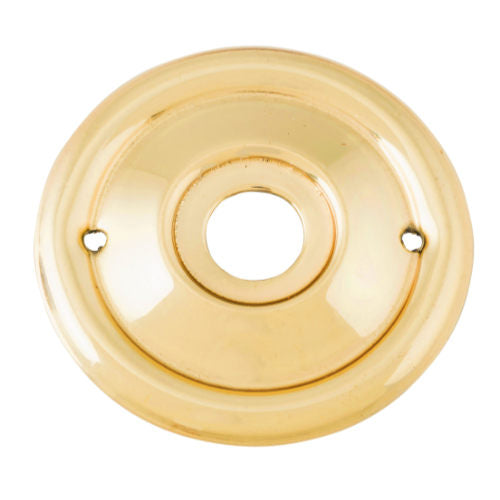 Backplate For Milled Edge Mortice Knob Pair Polished Brass D46mm in Polished Brass