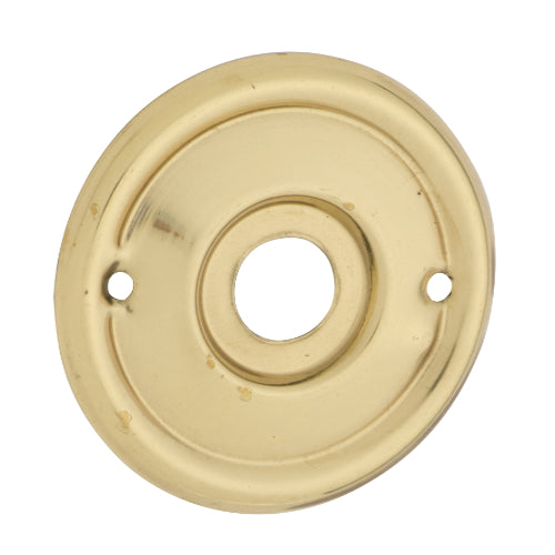 Backplate For Milled Edge Mortice Knob Pair Polished Brass D52mm in Polished Brass