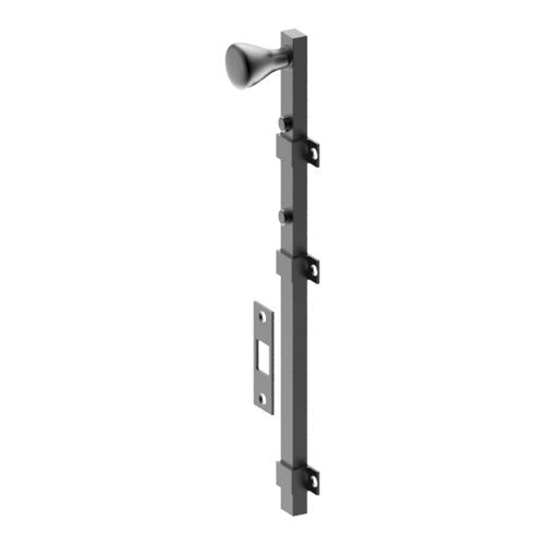 Panic Bolt, Visible Fix, 450mm including Floor Plates and Screws in Black