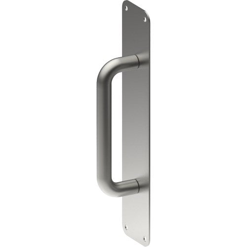 Pull Handle on Plate, Visible Fix (300mm x 75mm x 2mm). Pull Handle (150 x 16mm) in Satin Stainless