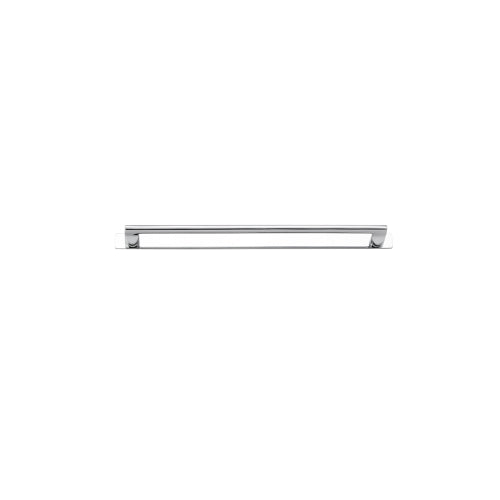 Cabinet Pull Baltimore Polished Chrome L340xW8xP39mm BD20mm CTC320mm With Backplate W365xH24mm T3mm in Polished Chrome