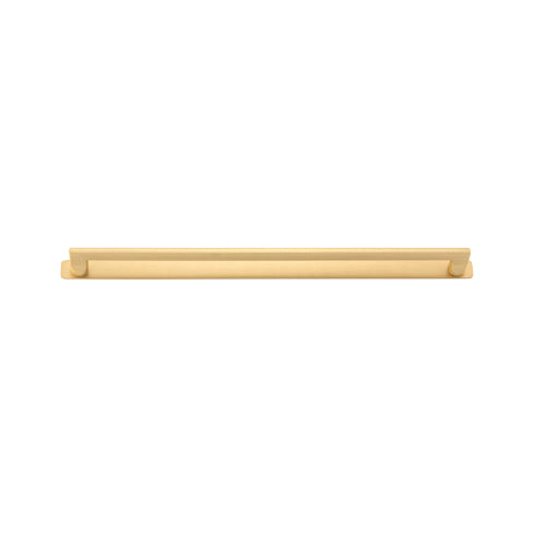 Cabinet Pull Baltimore Brushed Brass L472xW10xP47mm BD22mm CTC450mm With Backplate W495xH26mm T3mm in Brushed Brass