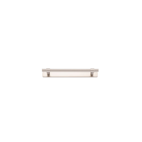 Cabinet Pull Helsinki Satin Nickel L205xP39mm BD11mm CTC160mm With Backplate W205xH24mm T3mm in Satin Nickel