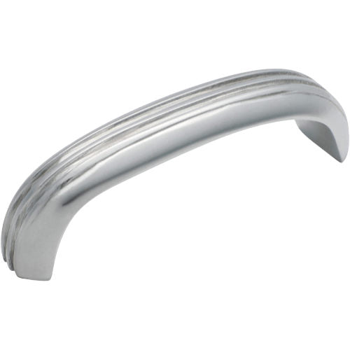 Cabinet Pull Handle Deco Curved Small Chrome Plated L85xW20xP27mm in Chrome Plated