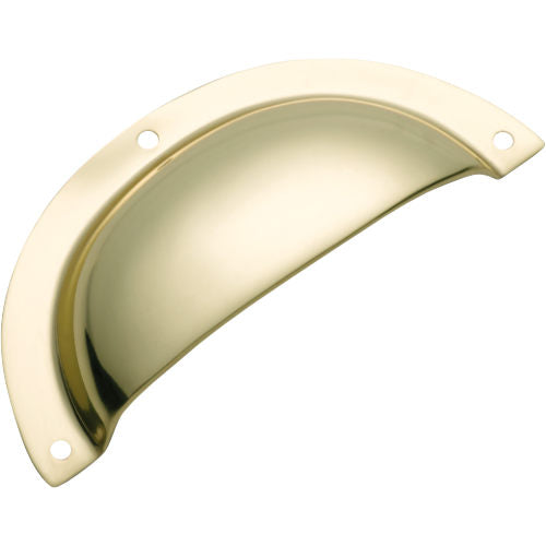 Drawer Pull Sheet Brass Classic Polished Brass H40xL97mm in Polished Brass