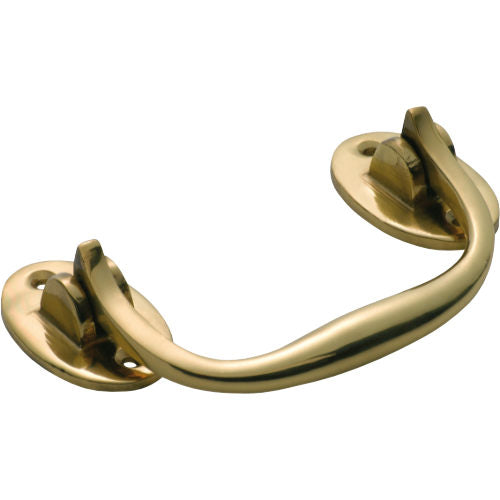 Trunk Handle Polished Brass H68xL120mm in Polished Brass
