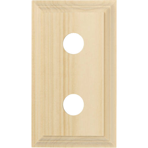 Switch Socket Block Classic Double Pine H90xL155mm in Pine