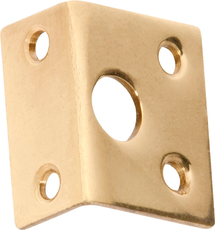Right Angle Keeper Polished Brass Bolt 7.5mm in Polished Brass