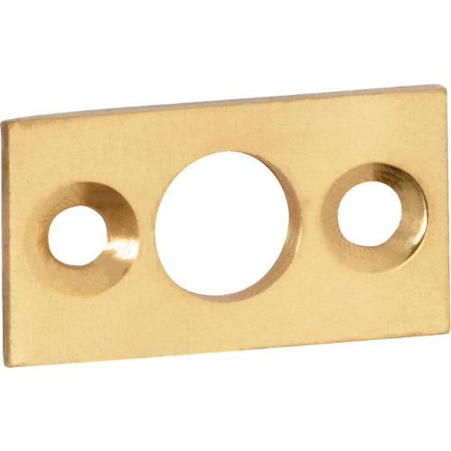 Plate Keeper Polished Brass L25xW13mm Bolt 7.5mm in Polished Brass