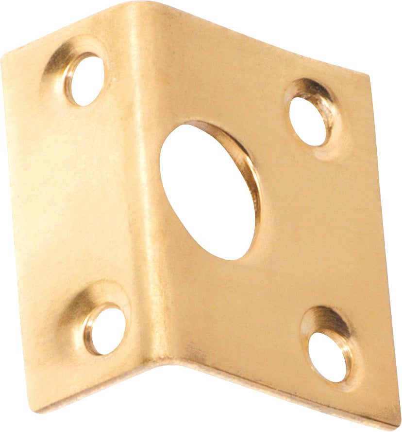 Right Angle Keeper Polished Brass Bolt 9mm in Polished Brass