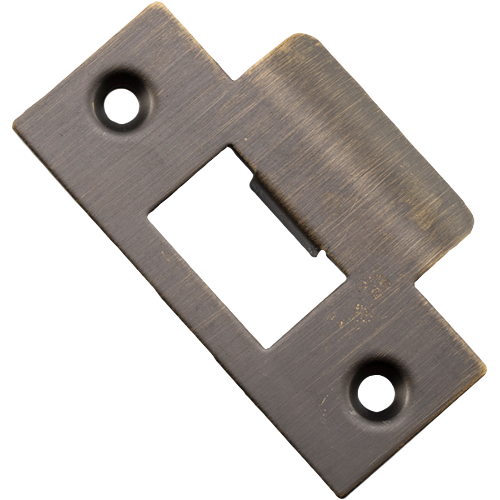 Tube Latch Striker Universal 'T' To Suit Metal Door Frame Signature Brass W42xH70mm in Signature Brass