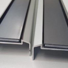 FIRE RATED MEETING STILE BULLNOSE 3050 SIL in Aluminium