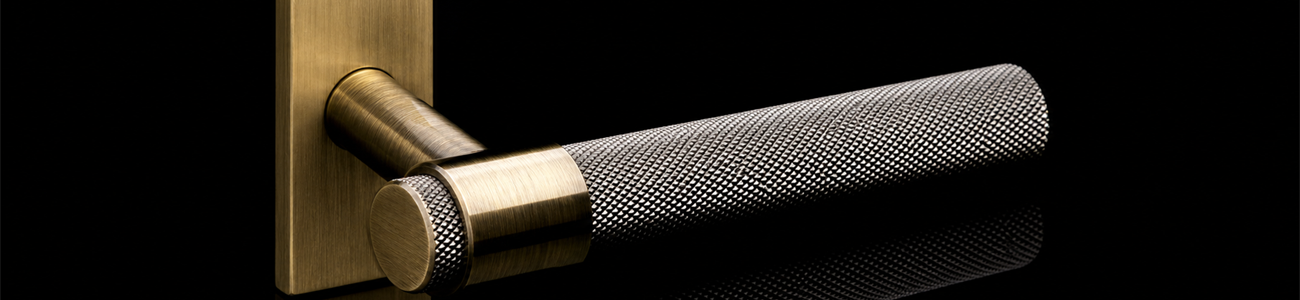 Knurled Locksets on Long Backplate