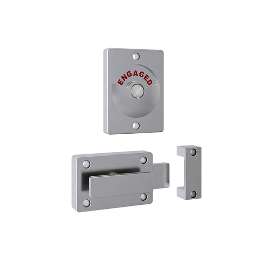 100A Series Lock and Indicator Set ? With Screw Fixings in Satin Chrome