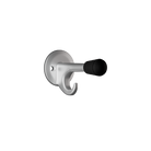102 Coat Hook with Bumper ? With Screw Fixings in Satin Chrome