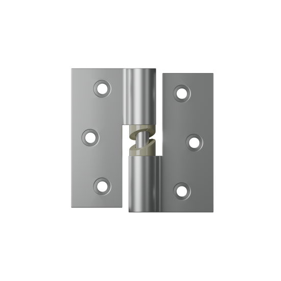 106 Gravity Hinge Screw Fix (Each) ? With Screw Fixings in Satin Chrome