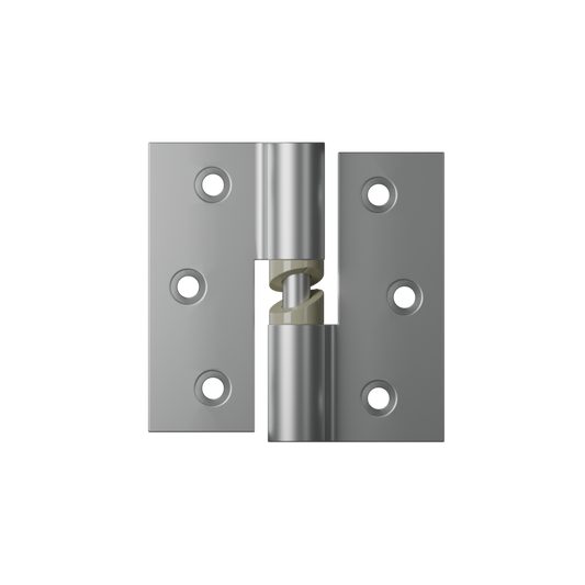 106 Gravity Hinge Screw Fix (Each) ? With Screw Fixings in Satin Chrome