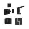 106C / Moda Series Kit Designer Black - Contains: 3x 106C RHHO Gravity Hinges, 1x Moda Lock & Indicator Set, 1x Moda Hook, 1x Moda Bumper & Universal Screw Fixings  in Designer Black
