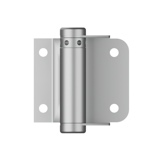 109 Spring Hinge (Each) ? With Bolt Through Fixings in Satin Chrome