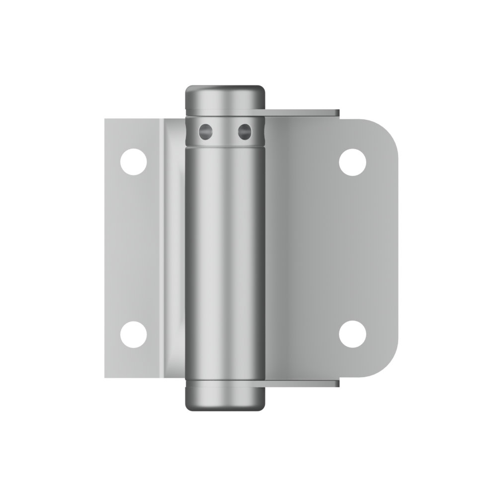 109 Spring Hinge (Each) ? With Bolt Through Fixings in Satin Chrome