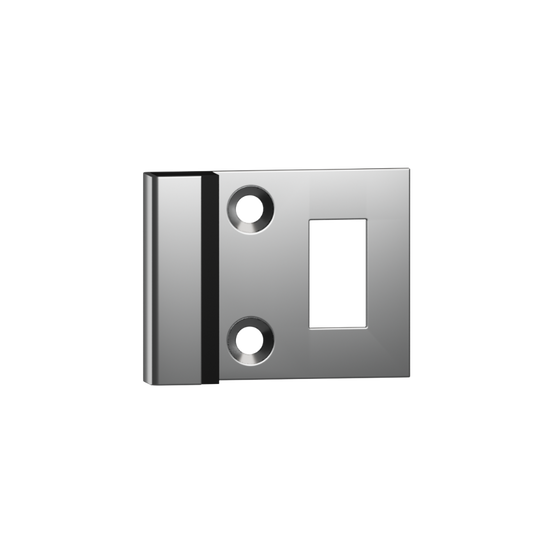 114 Combined Bumper and Staple to suit 13mm door  in Satin Stainless