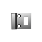 Stainless steel Metlam 114 combined door bumper and staple mounted on a door edge for protection and reinforcement