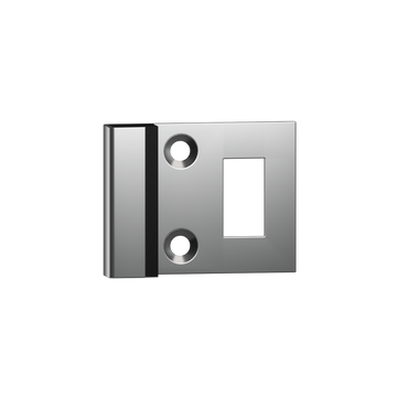 114 Combined Bumper and Staple to suit 13mm door  in Satin Stainless