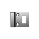 Metlam 114 combined door bumper and staple for 18mm doors, stainless steel construction, installed on a door surface.
