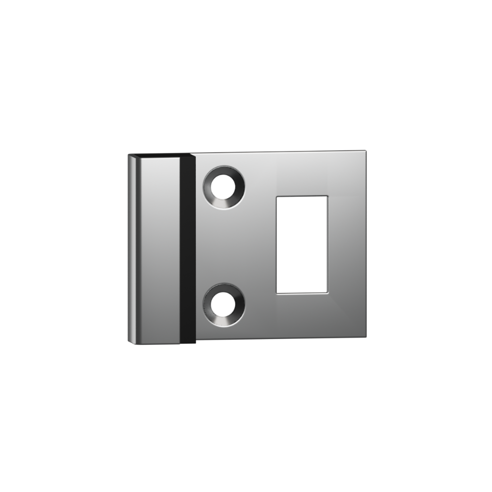 114 Combined Bumper and Staple to suit 18mm door  in Satin Stainless