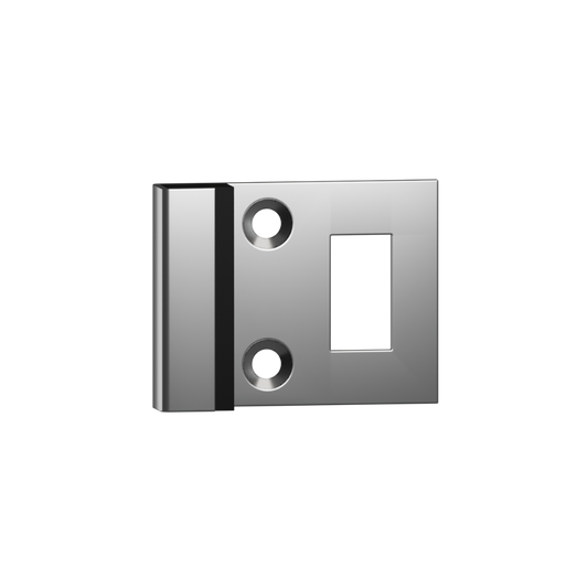 114 Combined Bumper and Staple to suit 18mm door  in Satin Stainless