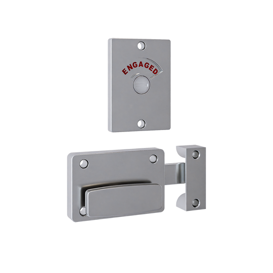 200 Series Lock and Indicator Set ? With Screw Fixings in Satin Chrome