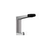 202C Coat Hook with Bumper ? Concealed - With Screw Fixings in Satin Chrome