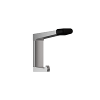 202C Coat Hook with Bumper ? Concealed - With Screw Fixings in Satin Chrome