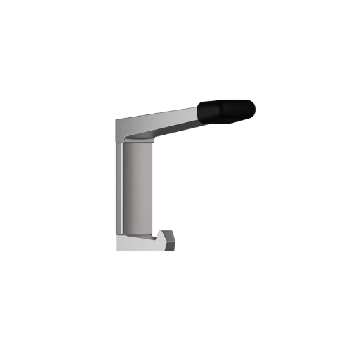202C Coat Hook with Bumper ? Concealed - With Screw Fixings in Satin Chrome