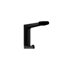 202C Designer Black Concealed Coat Hook with Bumper - With Screw Fixings in Designer Black