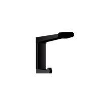 202C Designer Black Concealed Coat Hook with Bumper - With Screw Fixings in Designer Black