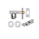 Mortice Deadbolt Euro Brushed Chrome Backset 60mm Key/Thumb Escutcheon Round Kit in Brushed Chrome