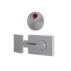 300 Series Left-Hand Ambulant Lock and Indicator Set ? With Screw Fixings in Satin Chrome