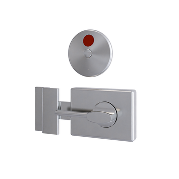300 Series Left-Hand Ambulant Lock and Indicator Set ? With Screw Fixings in Satin Chrome