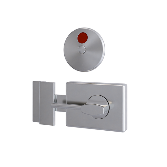 300 Series Left-Hand Ambulant Lock and Indicator Set ? With Screw Fixings in Satin Chrome