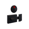 300 Series Designer Black Lock and Indicator Set - With Screw Fixings in Designer Black